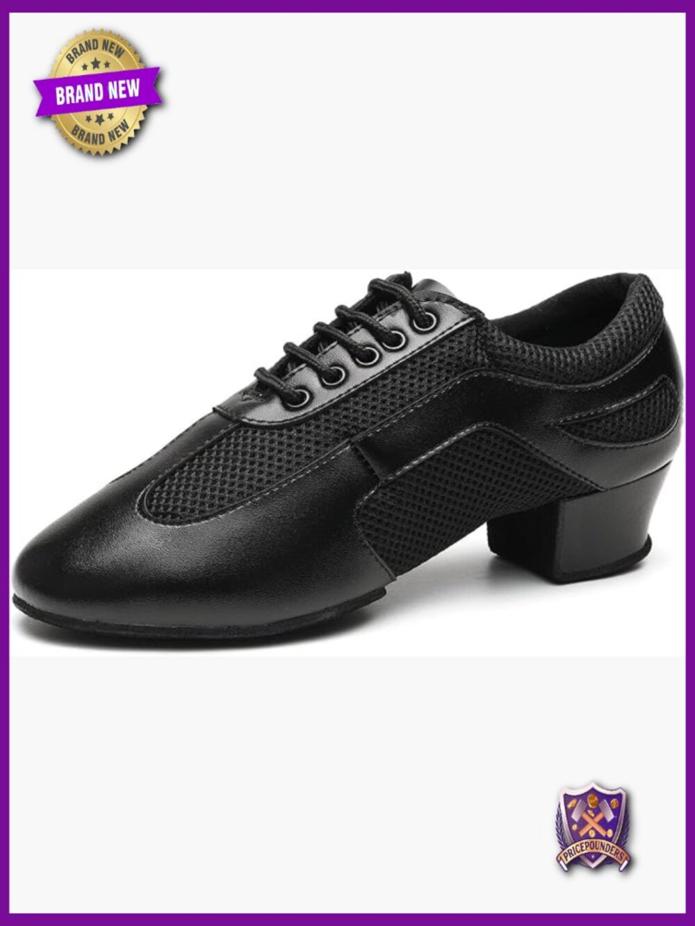 Women's Latin Dance Shoes Lace-up Ballroom Low Heel 1.5" Practice